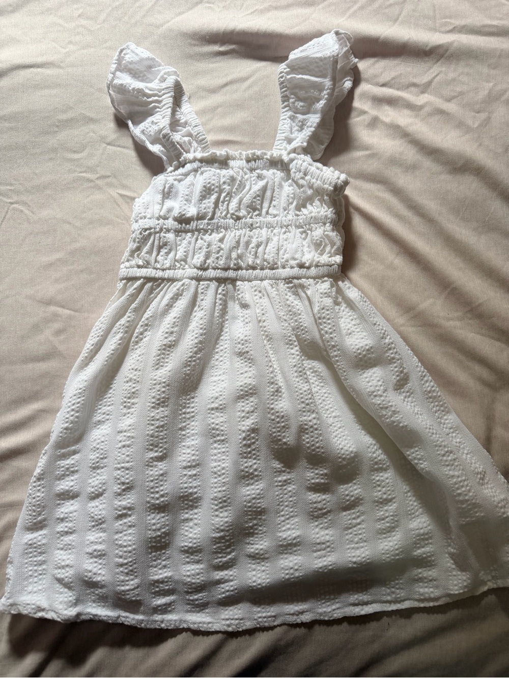 Cotton On White Eyelet Ruffle-Strap Dress for Kids